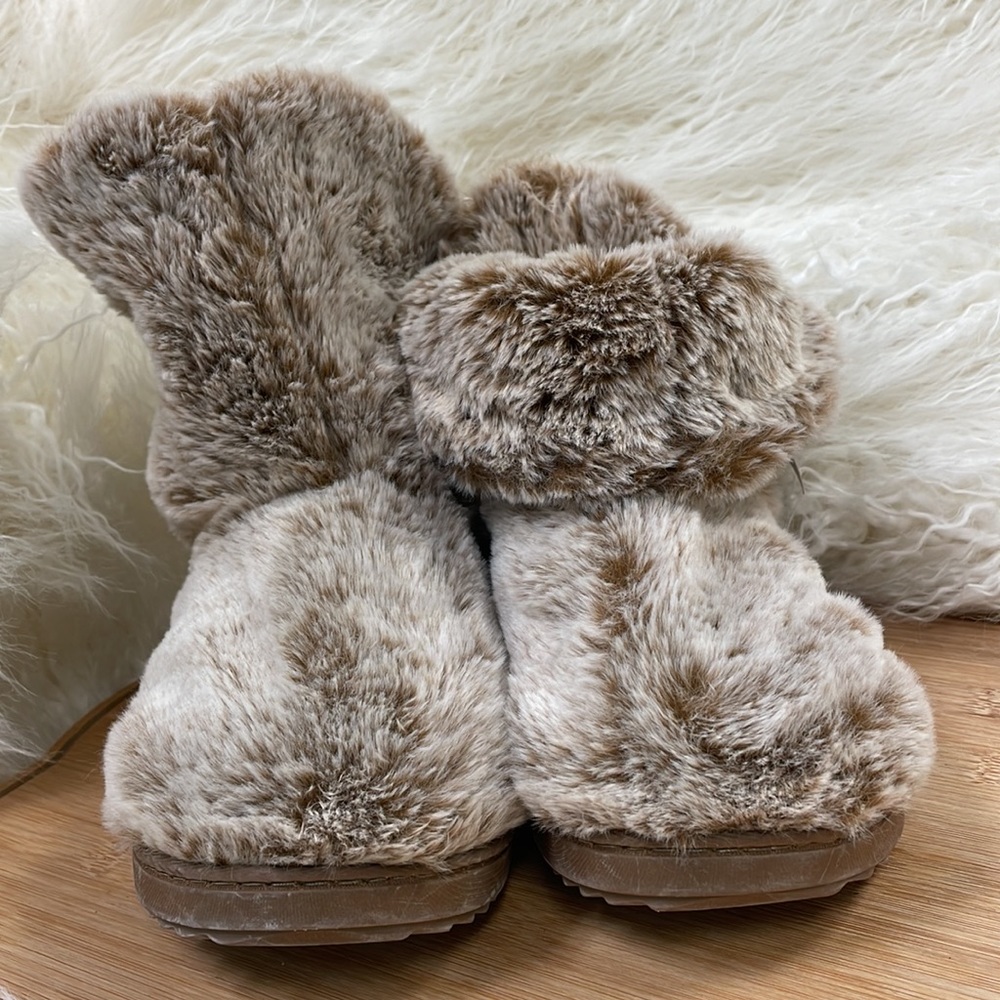 Sonoma // Ultra Plush Slouchy Rubber Sole Slippers Women Sz 7-8 Chestnut NWT - Picture 5 of 12
